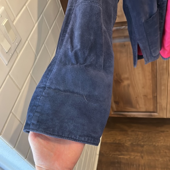 Shanghai Tang Size small women’s leather navy beautiful!!! Coat - Picture 5 of 16